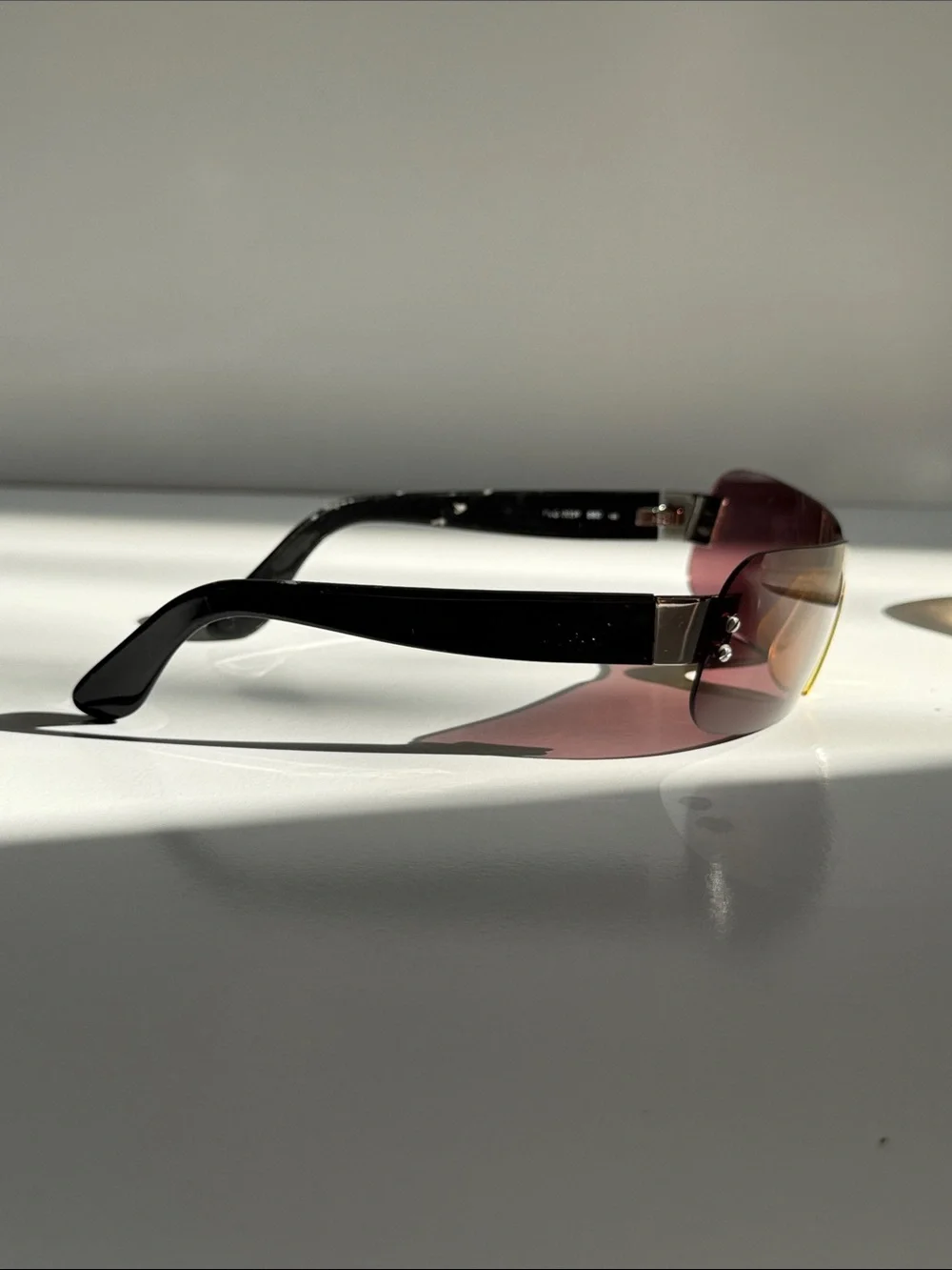 D&G Dolce & Gabbana Y2K Rimless Shield Sunglasses DD2059/S Mauve RARE